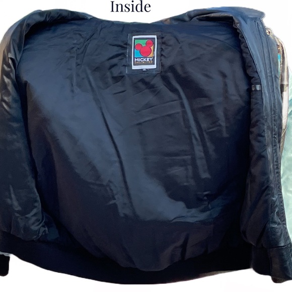 Oh Boy! The New Millennium- Vintage RARE Mickey Mouse Leather Jacket - Picture 3 of 11